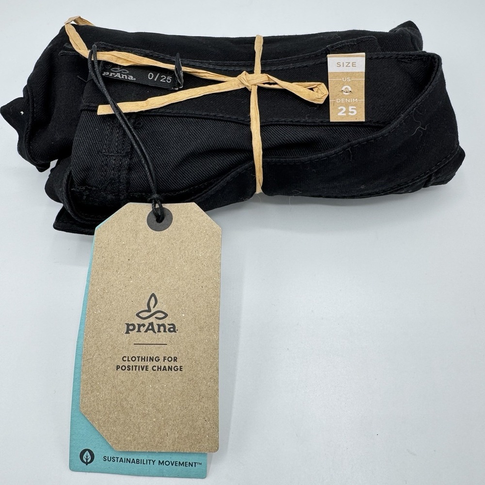 prAna Women's Kara Jean Black Out Size 0 / 25 Regular Granola